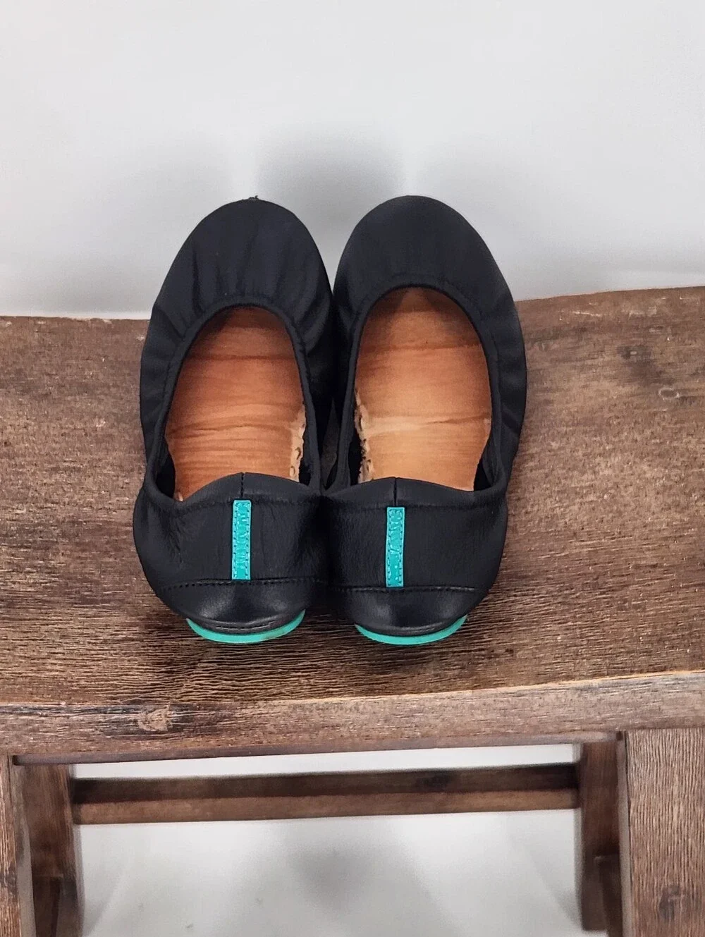 Tieks Black Leather Slip-on Ballet Flats Sz 7